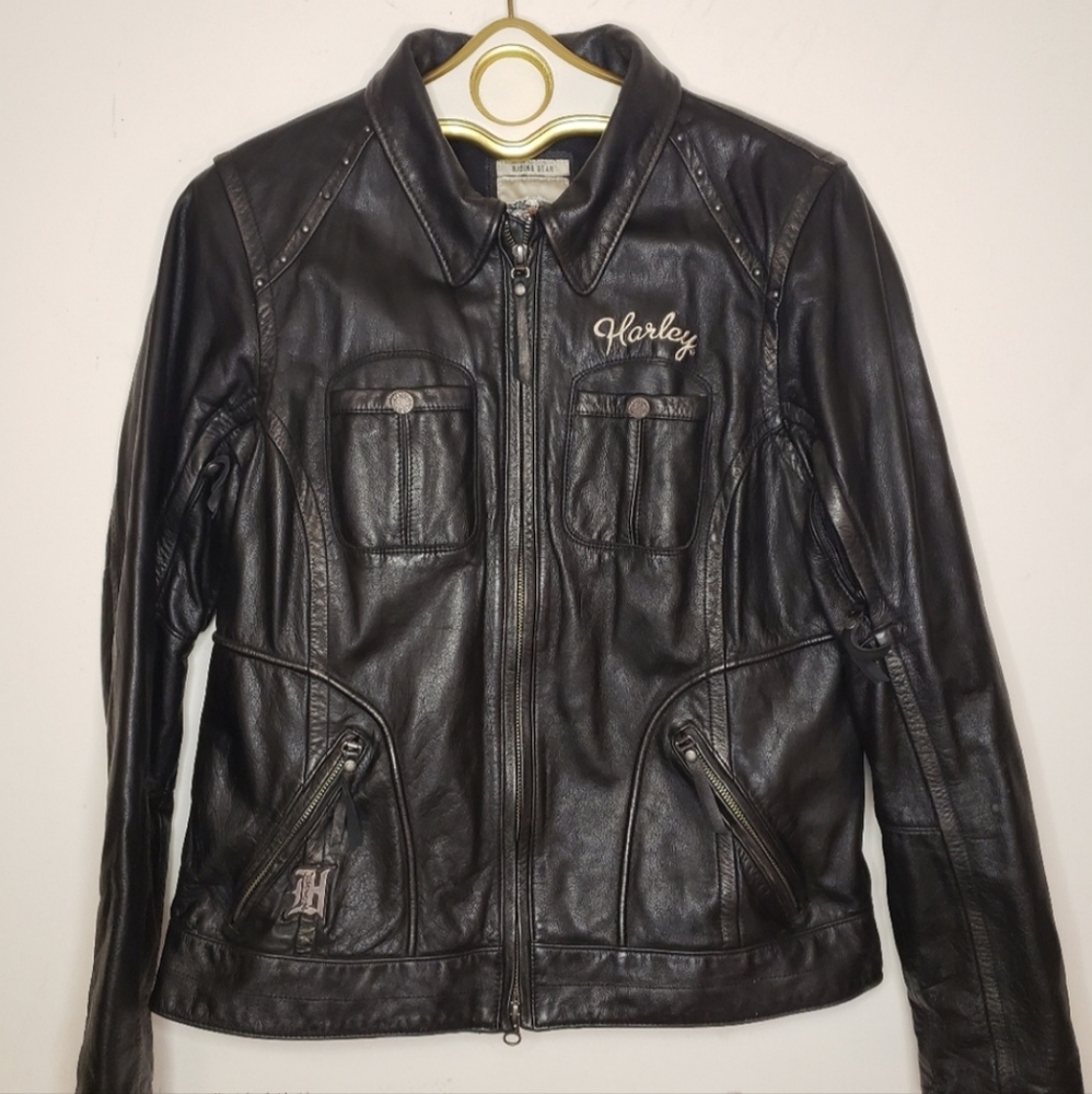 Harley Davidson limited edition vintage Women's Paxton motorcycle Jacket size L